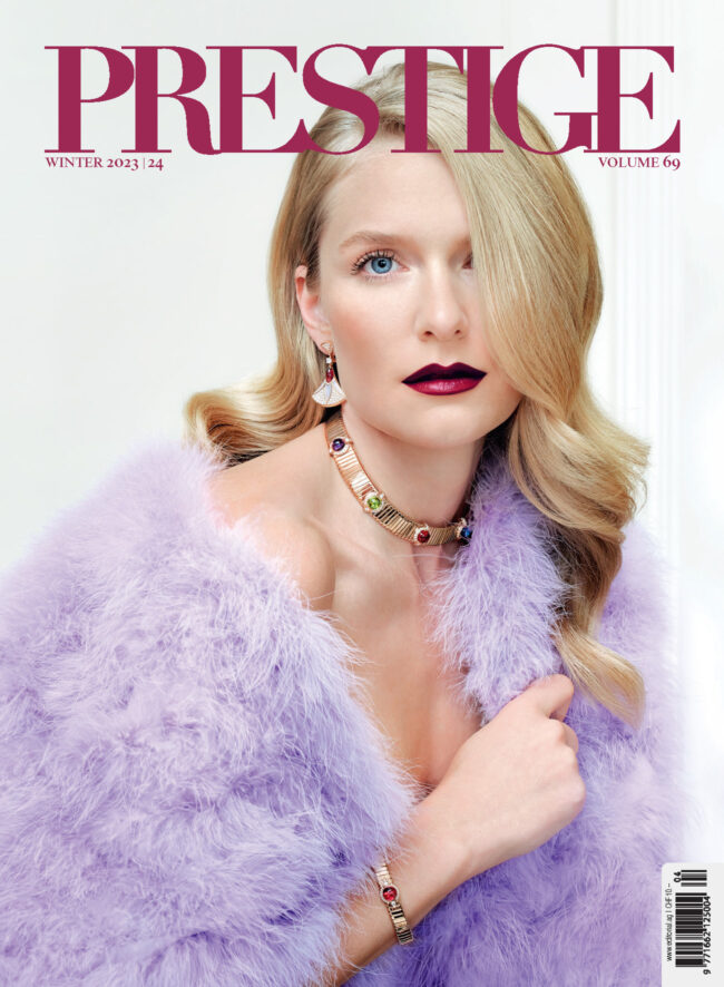 Cover shoot with Model Jasmin Brunner wearing Bvlgari